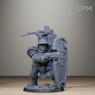 Описание картинки RoyalGuard Shield Bearer от Manufactorum76 по цене 625руб | Свободный Рынок Миниатюр - СРМ