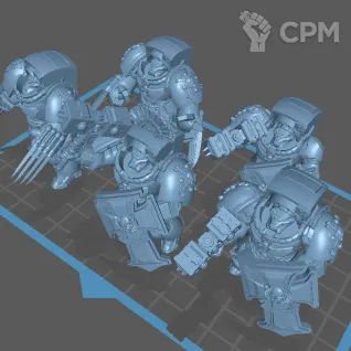 Описание картинки Terminator Assault Squad от Formosa Printing по цене 1 050руб | Свободный Рынок Миниатюр - СРМ