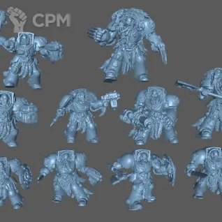 Описание картинки Wolf Guard Terminators от Formosa Printing по цене 1 000руб | Свободный Рынок Миниатюр - СРМ