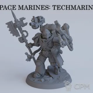 Описание картинки Набор миниатюр Warhammer 40000 Adeptus Astartes: Techmarine / Космодесант: Техмарин от Лавка Приключенца по цене 249руб | Свободный Рынок Миниатюр - СРМ