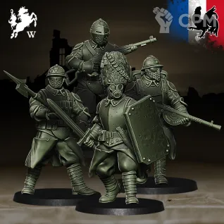 Описание картинки French - Shocktroopers от Manufactorum76 по цене 680руб | Свободный Рынок Миниатюр - СРМ