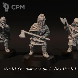 Описание картинки Vendel Era Warriors with 2handed axes от Recruiter по цене 550руб | Свободный Рынок Миниатюр - СРМ