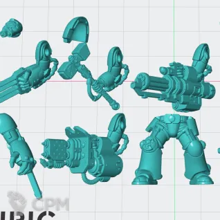 Описание картинки Space Marines: Terminator Squad (один комплект оружия на каждого и базы в комплекте) от Кузница Миниатюр по цене 599руб | Свободный Рынок Миниатюр - СРМ