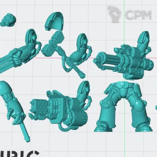 Описание картинки Space Marines: Terminator Squad (все битсы и базы в комплекте) от Кузница Миниатюр по цене 950руб | Свободный Рынок Миниатюр - СРМ