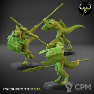 Описание картинки Saurus Warriors Spear 12шт от Kapers Point по цене 1 980руб | Свободный Рынок Миниатюр - СРМ