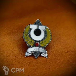 Описание картинки Значок XIII - Ultramarines (Ультрамарарин) цветной от Game&Reality Studio по цене 800руб | Свободный Рынок Миниатюр - СРМ