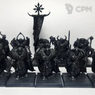 Описание картинки Chaos Warriors with two hand weapons, оригинал в грунте от Shamkin по цене 2 000руб | Свободный Рынок Миниатюр - СРМ