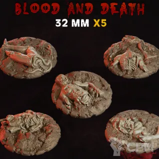 Описание картинки Blood and Death Base 32мм от 3Д-Печка по цене 50руб | Свободный Рынок Миниатюр - СРМ