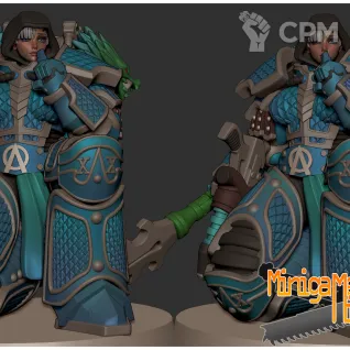 Описание картинки Альфарий вайфу  Alpharia waifu anime figurine 32мм от ChurcHehe 3d print по цене 700руб | Свободный Рынок Миниатюр - СРМ