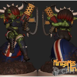Описание картинки Гретчин вайфу Gretchin waifu anime figurine 32мм от ChurcHehe 3d print по цене 300руб | Свободный Рынок Миниатюр - СРМ