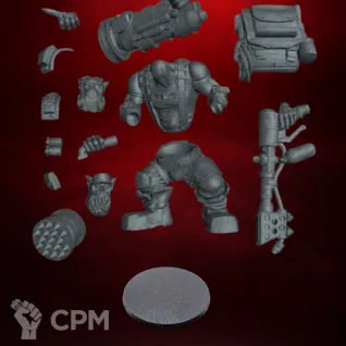Описание картинки Миниатюра Warhammer 40000 Orcs. Spek-Opz Orcs kitB. Модульный набор.3 шт от 3DSprint по цене 1 000руб | Свободный Рынок Миниатюр - СРМ
