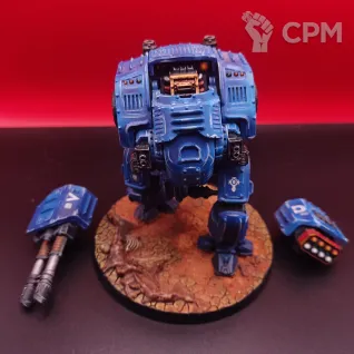 Описание картинки Ballistus Dreadnought Warhammer 40000 Ультрамарины, покрашен, SLA от Жидкий Пират по цене 3 700руб | Свободный Рынок Миниатюр - СРМ