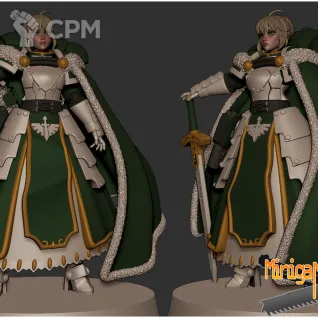 Описание картинки Темные ангелы сейбер  Saber anime figurine 32мм от ChurcHehe 3d print по цене 550руб | Свободный Рынок Миниатюр - СРМ