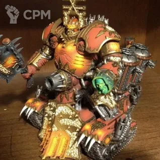 Описание картинки Khorne Lord of skulls от Apteca по цене 38 000руб | Свободный Рынок Миниатюр - СРМ