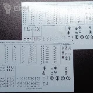 Описание картинки Legions Imperialis Transfer Sheet (Два листа) от Bender Rodriguez по цене 1 500руб | Свободный Рынок Миниатюр - СРМ