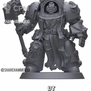 Описание картинки Bleck Templars Chaplain in Terminator Armour от MrMetalHorror по цене 450руб | Свободный Рынок Миниатюр - СРМ