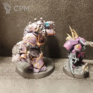 Описание картинки Chaos Lord на паке + obliterators 3 шт. (оригинал) от Magnito по цене 6 500руб | Свободный Рынок Миниатюр - СРМ