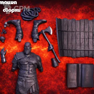 Описание картинки Фигурка Бог войны Кратос Призрак Спарты / God of War Ghost of Sparta (18см) от 3DSprint по цене 3 000руб | Свободный Рынок Миниатюр - СРМ
