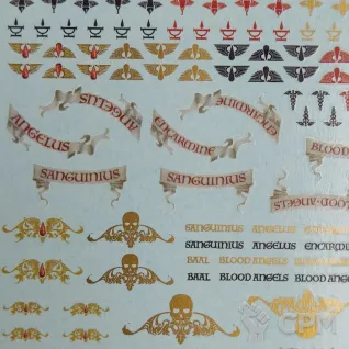 Описание картинки Transfer Sheet Blood Angels от ССП по цене 1 800руб | Свободный Рынок Миниатюр - СРМ