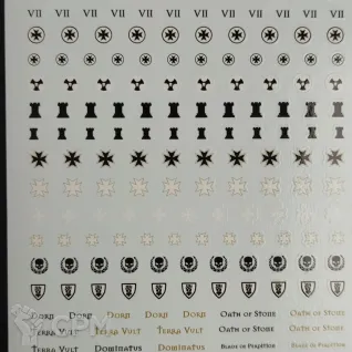 Описание картинки Transfer Sheet Imperial Fists от ССП по цене 1 800руб | Свободный Рынок Миниатюр - СРМ