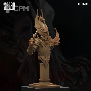 Описание картинки Dragon Knight (Bust) от Naggaroth Night по цене 2 000руб | Свободный Рынок Миниатюр - СРМ