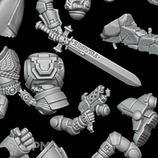 Описание картинки Primaris Captain with Jump Pack от Surreal Factory по цене 320руб | Свободный Рынок Миниатюр - СРМ