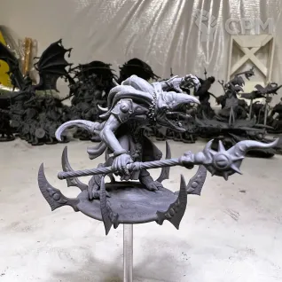 Описание картинки Fluxmaster, Herald of Tzeentch on Disc от Магазин Альфария по цене 350руб | Свободный Рынок Миниатюр - СРМ