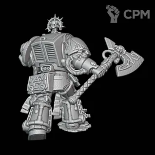 Описание картинки Librarian in Terminator Armour от Surreal Factory по цене 200руб | Свободный Рынок Миниатюр - СРМ