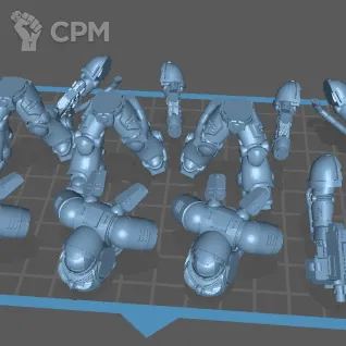 Описание картинки Primaris Inceptors от Formosa Printing по цене 1 000руб | Свободный Рынок Миниатюр - СРМ