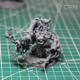 Описание картинки Big Mek with Shokk Attack Gun от SaJRa по цене 340руб | Свободный Рынок Миниатюр - СРМ
