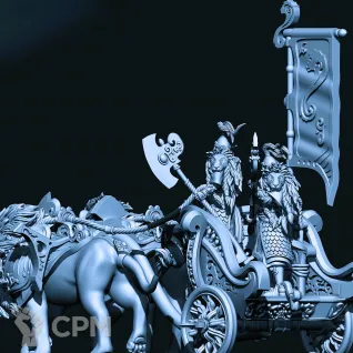 Описание картинки Lion Chariot of Chrace от Магазин Альфария по цене 900руб | Свободный Рынок Миниатюр - СРМ