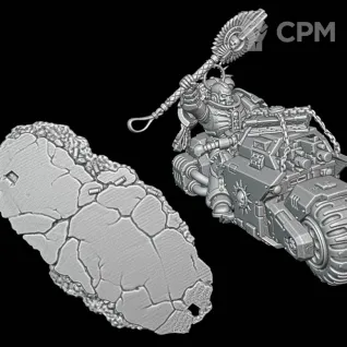 Описание картинки Primaris Chaplain on Bike от Surreal Factory по цене 450руб | Свободный Рынок Миниатюр - СРМ