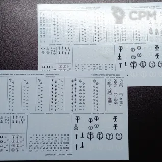 Описание картинки Legions Imperialis Transfer Sheet (Два листа) от Bender Rodriguez по цене 1 500руб | Свободный Рынок Миниатюр - СРМ