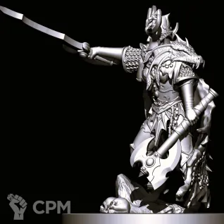Описание картинки Dark Elf Dreadlord/Master with  Sea Dragon Cloak от Магазин Альфария по цене 250руб | Свободный Рынок Миниатюр - СРМ