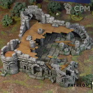 Описание картинки Руины крепости от 3D Wargaming по цене 5 600руб | Свободный Рынок Миниатюр - СРМ