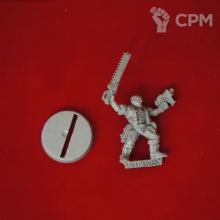 Описание картинки Catachan Officer with Chainsword от Hellraiser по цене 200руб | Свободный Рынок Миниатюр - СРМ