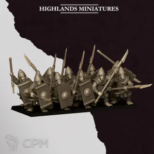 Описание картинки HOBGOBLIN SPEARMEN от Wardog Workshop по цене 1 000руб | Свободный Рынок Миниатюр - СРМ