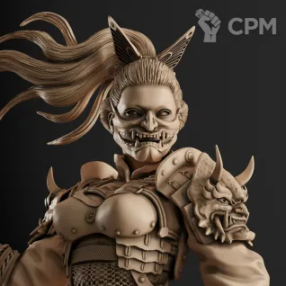 Описание картинки Urara Samurai Warrior Фигурка от GAS3TXD  по цене 5 600руб | Свободный Рынок Миниатюр - СРМ