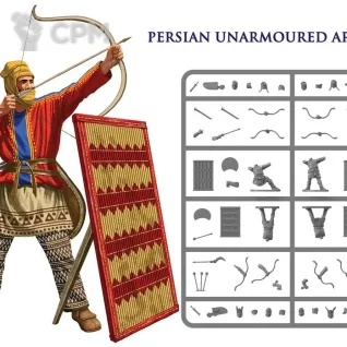 Описание картинки Persian Unarmoured Archers от Base 28 по цене 2 800руб | Свободный Рынок Миниатюр - СРМ