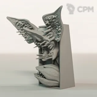 Описание картинки Book Nook - Demogorgon от Naggaroth Night по цене 3 500руб | Свободный Рынок Миниатюр - СРМ