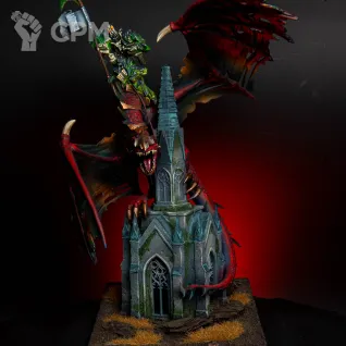 Описание картинки Zombie Dragon покрашенная модель от LDBits по цене 10 000руб | Свободный Рынок Миниатюр - СРМ