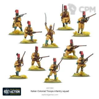Описание картинки Italian Colonial Troops Infantry Squad от  по цене 1 350руб | Свободный Рынок Миниатюр - СРМ