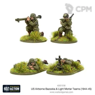Описание картинки US Airborne Bazooka &amp; light mortar teams (1944-45) от  по цене 600руб | Свободный Рынок Миниатюр - СРМ