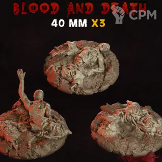 Описание картинки Blood and Death Base 40мм от 3Д-Печка по цене 80руб | Свободный Рынок Миниатюр - СРМ