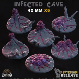 Описание картинки Infected Сave Base 40мм от 3Д-Печка по цене 80руб | Свободный Рынок Миниатюр - СРМ