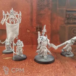 Описание картинки 40к - Капеллан Гримальдус с ретюной (в грунте) от Маклейн по цене 4 500руб | Свободный Рынок Миниатюр - СРМ