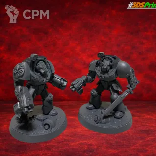 Описание картинки Миниатюры Leviathan Terminator Squad 5 шт 35 мм на подставках элитный отряд Warhammer 40K от 3DSprint по цене 777руб | Свободный Рынок Миниатюр - СРМ