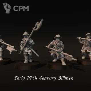 Описание картинки Early 14th Century English warriors от Manufactorum76 по цене 1 500руб | Свободный Рынок Миниатюр - СРМ