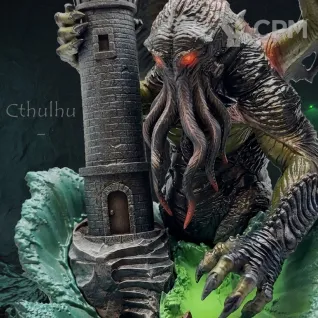 Описание картинки Ктулху (Cthulhu) от Farelit по цене 10 000руб | Свободный Рынок Миниатюр - СРМ