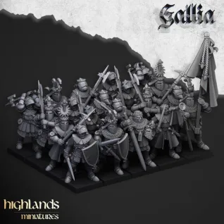 Описание картинки Bretonnia Foot Knights от Knight of Light по цене 1 050руб | Свободный Рынок Миниатюр - СРМ